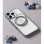 Funda para móvil Torras Ostand R Fusion Cover rígida gris transparente con soporte para iPhone 16 Pro Max