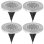 Luces Solares Empotrables de Suelo Autrucker 12 LED IP65 Paquete de 4 Blanco Cálido