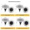 Luces Solares Empotrables de Suelo Autrucker 16 LED IP65 Paquete de 4 Blanco Cálido