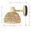 Lampada a Muro Autrucker in Rattano con Interruttore a Catena e Angolo 180° E27