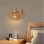 Lampada a Muro Autrucker in Rattano con Interruttore a Catena e Angolo 180° E27