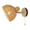 Lampada a Muro Autrucker in Rattano con Interruttore a Catena e Angolo 180° E27