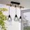 Lámpara Colgante Autrucker Estilo Granja 3 Luces Madera Metal E27