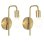 Set di 2 applique murali moderne dorate Autrucker per salotto e camera