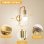 Set di 2 applique murali moderne dorate Autrucker per salotto e camera