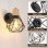 Lampada a Muro Industriale Vintage Autrucker Metal Legno E27 Nero