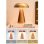 Lampada da scrivania LED Fungo Autrucker, controllo tattile tricolore, ricaricabile rosa dorato
