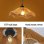 Lampada a sospensione in ratano stile vintage Autrucker 220v E27 luce calda