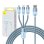 Kabel USB Baseus StarSpeed 3 in 1 USB-C/Micro USB/Lightning 1,2 m Blau