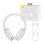 Auriculares Baseus Encok D02 Pro inalámbricos Bluetooth 5.3 con cable, cancelación de ruido, blancos