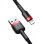 Cable USB a Lightning Baseus Cafule 0,5 m 2,4 A Negro y Rojo