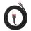 Cable USB a Lightning Baseus Cafule 0,5 m 2,4 A Negro y Rojo