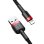 Cable USB a Lightning Baseus Cafule 0,5 m 2,4 A Negro y Rojo