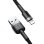 Cable USB A a Lightning Baseus Cafule 0,5 m 2,4 A Gris Negro