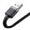 Cable USB A a Lightning Baseus Cafule 0,5 m 2,4 A Gris Negro