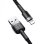 Cable USB A a Lightning Baseus Cafule 0,5 m 2,4 A Gris Negro