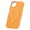 Funda para móvil Baseus Fauxther Cover PU cuero naranja magnética para iPhone 15 Plus
