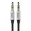 Cable de Audio Baseus Yiven M30 3,5mm Macho a Macho 1,5 m Negro Plata