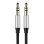 Cable de Audio Baseus Yiven M30 3,5mm Macho a Macho 1,5 m Negro Plata