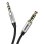 Cable de Audio Baseus Yiven M30 3,5mm Macho a Macho 1,5 m Negro Plata