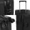 Dam Juego De 3 Maletas Trolley, En Material Ligero Pp Resistente A La Rotura. Cerradura Tsa Numérica, 4 Ruedas Dobles Giratorias 360°. 50x28x74,5 Cm. Color: Negro