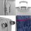 Valigia cabina Dam ABS leggero chiusura numerica 4 ruote 38x22x55 cm grigio chiaro