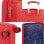 Dam Maleta De Cabina Trolley En Material Ligero De Abs De Alta Resistencia. Cerradura Numérica Y 4 Ruedas Dobles Extraíbles Y Giratorias 360°. 38x22x55 Cm. Color: Rojo