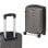Koffer Dam Set 3 Trolley ABS Leicht Robust Schuppen-Design Dunkelgrau