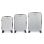 Dam Set De 3 Maletas Trolley De Abs, Ligeras Y Resistentes. Diseño Escamas. 49x76x30 Cm. Color: Gris