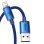 Cable USB a Lightning Baseus Crystal Shine 1,2 m Azul 2,4 A