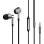 Auriculares 1MORE E1001 avec câble, Triple Driver, Micro MEMS, contrôle in-line, noir et argent