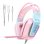 Cuffie ONIKUMA X13 cablate USB e jack 3,5 mm gaming microfono RGB rosa
