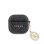 Guess Funda Para Airpods 4 – Carcasa De Polipiel Negra Con Logo 4g Y Charm Con Piedras Brillantes, Diseño Elegante Y Ajuste Preciso