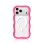 Youngkit Funda Para Iphone 17 Pro – Carcasa Magnética Dynamic Ii Transparente Rosa Hot Pink Wavy Silicone, Diseño Moderno Y Ajuste Preciso