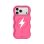 Youngkit Funda Para Iphone 17 Pro Max – Carcasa Big Wave Lightning Series Rosa Hot Pink, Diseño Wavy Con Efecto Rayo Y Ajuste Preciso