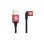Cable USB-A a Lightning PGYTECH P-GM-115 0,35 m Negro y Rojo MFI