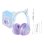 Auriculares ONIKUMA B90 sem fios Bluetooth 5.0 Gaming com iluminação RGB Azul/Púrpura
