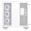 Boîtier PC Darkflash DY470 Blanche + 4 Ventilateurs + Support GPU