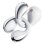 Auriculares QCY Crossky Clip C30S inalámbricos Bluetooth 6.0 con cancelación de ruido y protección IPX5 blancos