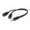 Audio-Splitter EQUIP 2x3.5mm auf 3.5mm Schwarz
