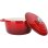 Cocotte De Hierro Fundido Esmaltado Cosy & Trendy Fontestic 24 Cm, 4,6 L, Rojo, Interior Blanco Esmaltado, Tapa Con Gotas, Apta Inducción Y Horno 200°c