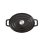 Livoo Mep129n Cazuela Oval De Hierro Fundido Esmaltado 4,5 L 29x22 Cm, Negra, Apta Para Inducción Y Horno, Tapa Con Picots