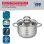Elo Brillant Juego De Ollas/recipientes De Acero Inoxidable 18/10 Sin Pfas, 12 Cm Y 14 Cm, Con Tapa De Vidrio Resistente A Golpes, Escala De Medición Integrada E Inducción