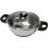Baumalu Olla Alta De Acero Inoxidable 24 Cm Con Tapa De Vidrio Y Orificio De Vapor, Asas De Baquelita Antideslizantes, Apta Para Inducción Y Apta Lavavajillas