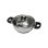 Baumalu Olla Alta De Acero Inoxidable 24 Cm Con Tapa De Vidrio Y Orificio De Vapor, Asas De Baquelita Antideslizantes, Apta Para Inducción Y Apta Lavavajillas