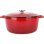 Cosy & Trendy Fontestic Cocotte 28 Cm De Hierro Fundido Esmaltado Rojo 6,15-6,9 L, Interior Blanco Liso. Tapa De Hierro Con “gotas” Y Pomo Metálico. Apta Para Todo Tipo De Fuegos E Inducción