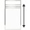 Gelco Only Chrome Mampara Fija Para Bañera 80 Cm, Vidrio Templado Transparente 6 Mm. Altura Ajustable 110-165 Cm, Perfil Aluminio Cromo Brillante, Montaje Sin Silicona