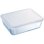 Pyrex Cook & Freeze Fuente De Vidrio Rectangular 4 L (27 X 23 Cm) Con Tapa De Plástico Blanca, Vidrio Borosilicato Resistente -40°c A +300°c