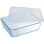 Pyrex Cook & Freeze Fuente De Vidrio Rectangular 4 L (27 X 23 Cm) Con Tapa De Plástico Blanca, Vidrio Borosilicato Resistente -40°c A +300°c