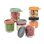 Beaba Set 6 Botes Comida Bebé De Vidrio Templado 250 Ml Con Tapa De Silicona Extraíble Hermética, Aptos Microondas, Congelador Y Lavavajillas, Graduados Ml/oz, Sin Bpa, Color Beige (914008)